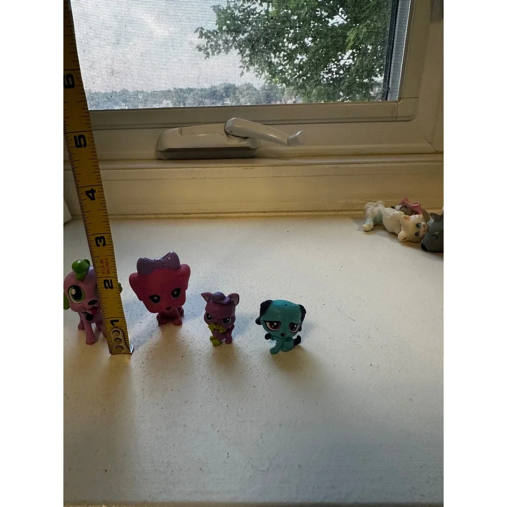 4 Piece Mini Littlest Pet shop My Little Pony Figures Dog Cat Toys